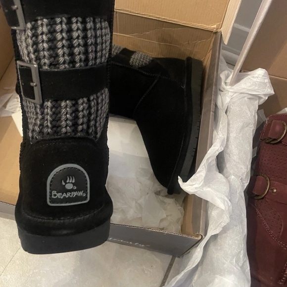 Bearpaw Never Wet Boots Womens 5 Black Clara Stain Repellent Technology - Picture 2 of 2